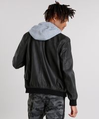 Jaqueta-Masculina-Bomber-2-em-1-com-Capuz-Removivel-em-Moletom-Chumbo-8855296-Chumbo_2