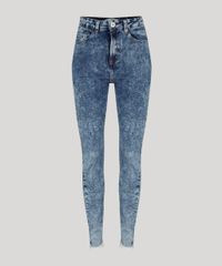Calca-Jeans-Feminina-Cigarrete-Marmorizada-Cintura-Alta-Azul-Medio-9124197-Azul_Medio_5