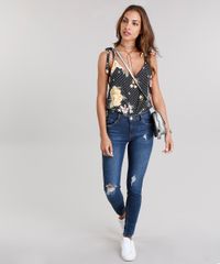 Calca-Jeans-Feminina-Cigarrete-Destroyed-com-Ziper-na-Barra-Azul-Escuro-9113397-Azul_Escuro_3