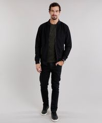 Camiseta-Masculina-Slim-Fit-Estampada-de-Respingos-Manga-Curta-Gola-Careca-Verde-Militar-9115993-Verde_Militar_3