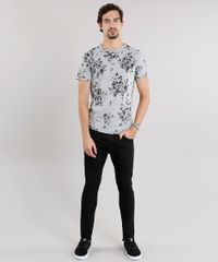 Calca-Jeans-Masculina-Super-Skinny-Cropped-com-Barra-Desfiada-Preta-8938398-Preto_3