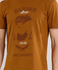 Camiseta-Masculina--Barber-Shop--Manga-Curta-Decote-Careca-em-Algodao---Sustentavel-Caramelo-9165157-Caramelo_4