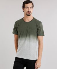 Camiseta-Masculina-Degrade-com-Bolso-Manga-Curta-Decote-Careca-Verde-Militar-9115034-Verde_Militar_1