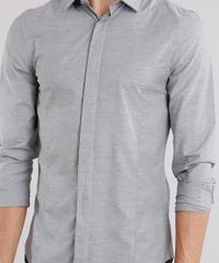 Camisa-Masculina-Slim-Manga-Longa-Cinza-8855635-Cinza_4