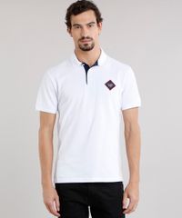 Polo-Masculina-Basica-em-Piquet-com-Bordado--Global--Manga-Curta-em-Algodao---Sustentavel-Branca-9107713-Branco_1