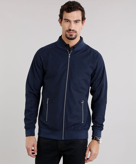 Jaqueta-Masculina-Bomber-com-Bolsos-Manga-Longa-Azul-Marinho-8828169-Azul_Marinho_1