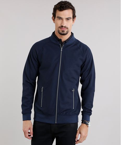 Jaqueta-Masculina-Bomber-com-Bolsos-Manga-Longa-Azul-Marinho-8828169-Azul_Marinho_1