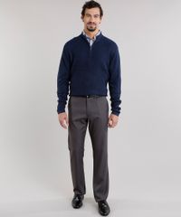 Sueter-Masculino-Gola-Alta-em-Trico-com-Ziper-Manga-Longa-Cinza-Mescla-Escuro-8855748-Cinza_Mescla_Escuro_3