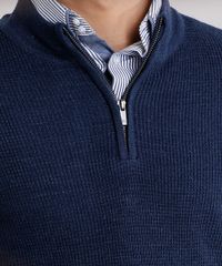 Sueter-Masculino-Gola-Alta-em-Trico-com-Ziper-Manga-Longa-Cinza-Mescla-Escuro-8855748-Cinza_Mescla_Escuro_4