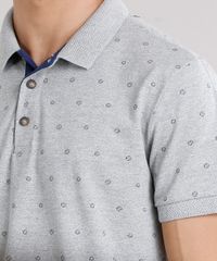 Polo-Masculina-em-Piquet-Estampada-Manga-Curta-em-Algodao---Sustentavel-Cinza-Mescla-8981737-Cinza_Mescla_4