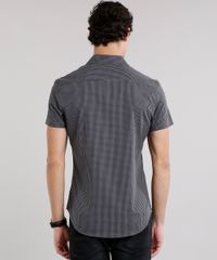 Camisa-Masculina-Slim-Xadrez-Manga-Curta-Preta-8856251-Preto_2