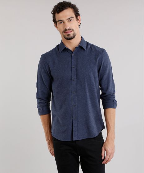 Camisa-Masculina-Comfort-em-Flanela-Manga-Longa-Azul-Marinho-8841841-Azul_Marinho_1