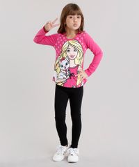 Blusa-Infantil-Barbie-com-Glitter-Manga-Longa-Decote-Redondo-em-Algodao---Sustentavel-Pink-9137849-Pink_3