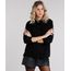 Jaqueta-Feminina-Militar-com-Bordado-Floral-em-Sarja-com-Bolsos-Preta-8858864-Preto_1