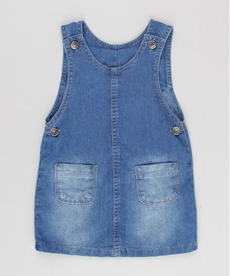 Vestido-Jeans-Infantil-com-Bolsos-Sem-Manga-Azul-Medio-9093579-Azul_Medio_1