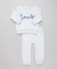 Conjunto-Infantil-de-Blusao--Smile--Canelada---Calca-com-Ziper-Cinza-Mescla-Claro-8909813-Cinza_Mescla_Claro_1