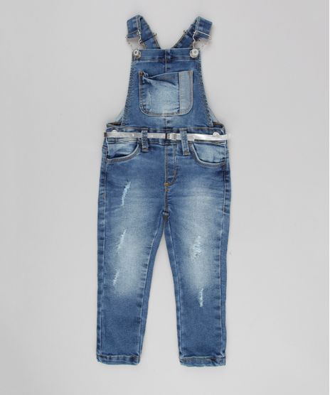 Jardineira-Jeans-Infantil-com-Cinto-Metalizado-em-Algodao---Sustavel-Azul-Medio-9140484-Azul_Medio_1