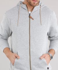 Blusao-Masculino-Basico-em-Moletom-com-Capuz-Manga-Longa-Cinza-Mescla-Claro-8832407-Cinza_Mescla_Claro_4