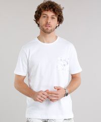 Camiseta-Masculina-com-Bolso-Estampado-de-Folhagem-Manga-Curta-Gola-Careca-Off-White-9125660-Off_White_1