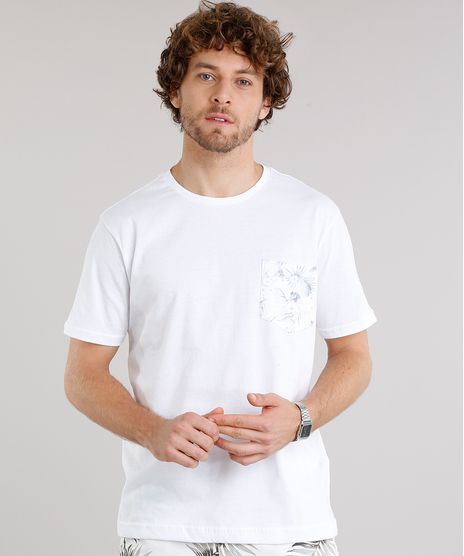 Camiseta-Masculina-com-Bolso-Estampado-de-Folhagem-Manga-Curta-Gola-Careca-Off-White-9125660-Off_White_1