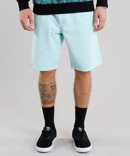 Bermuda-Masculina-Reta-com-Cinto-Cadarco-Listrado-Verde-Claro-8766917-Verde_Claro_1