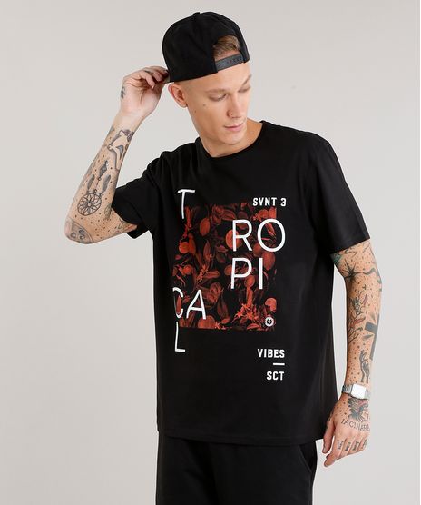 Camiseta--Tropical--com-Estampa-Floral-Preta-9084098-Preto_1