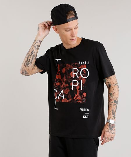 Camiseta--Tropical--com-Estampa-Floral-Preta-8907374-Preto_1 Camiseta--Tropical--com-Estampa-Floral-Preta-8907374-Preto_1