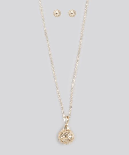 Kit-de-Colar---Brinco-Feminino-Esfera--Dourado-8747323-Dourado_1