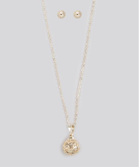 Kit-de-Colar---Brinco-Feminino-Esfera--Dourado-8747323-Dourado_1