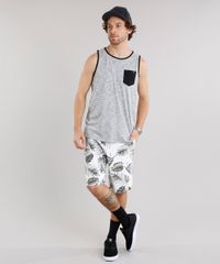 Regata-Masculina-com-Bolso-Contrastante-Gola-Careca-Cinza-Mescla-9046845-Cinza_Mescla_3