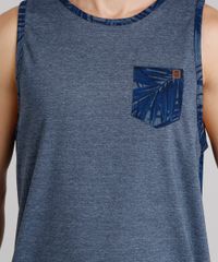 Regata-Masculina-com-Estampa-de-Folhagem-e-Bolso-Gola-Careca-Azul-Marinho-8963232-Azul_Marinho_4