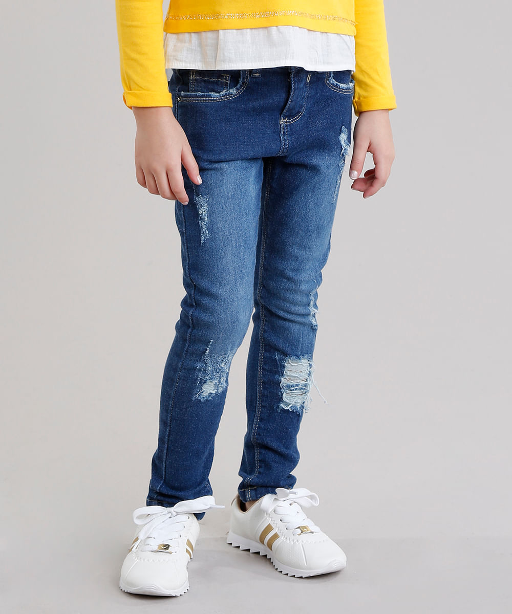calça jeans infanto juvenil