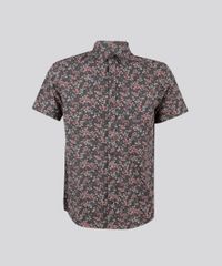 Camisa-Masculina-Estampada-Floral-com-Bolso-Manga-Curta-Preta-9101652-Preto_5