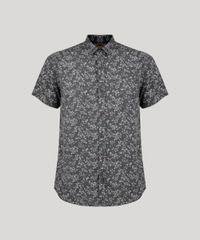 Camisa-Masculina-Estampada-Floral-com-Bolso-Manga-Curta-Chumbo-9101652-Chumbo_5