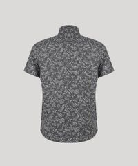 Camisa-Masculina-Estampada-Floral-com-Bolso-Manga-Curta-Chumbo-9101652-Chumbo_6