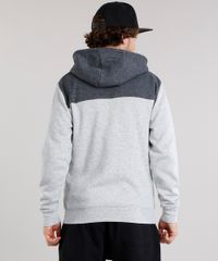 Blusao-Masculino-com-Capuz-Estampado-de-Folhagem-em-Moletom-Manga-Longa-Cinza-Mescla-8842283-Cinza_Mescla_2