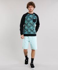 Blusao-Masculino-Raglan-Estampado-de-Folhagem-em-Moletom-com-Bolso-Verde-8842294-Verde_3