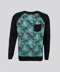 Blusao-Masculino-Raglan-Estampado-de-Folhagem-em-Moletom-com-Bolso-Verde-8842294-Verde_5