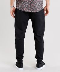 Calca-Masculina-Jogger-em-Moletom-com-Bolsos-e-Ziper-Preta-9144785-Preto_2