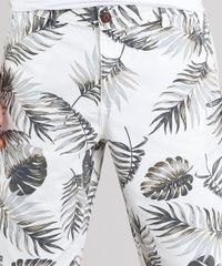 Bermuda-Masculina-Reta-Estampada-de-Folhagem-com-Bolsos-Off-White-9152162-Off_White_4