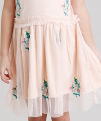 Vestido-Infantil-em-Tule-Bordado-Floral-Manga-Curta-Decote-Redondo-Rose-8690745-Rose_4