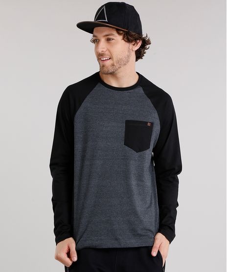 Camiseta-Masculina-Raglan-com-Bolso-Manga-Longa-Gola-Careca-Cinza-Mescla-Escuro-9120518-Cinza_Mescla_Escuro_1