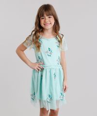 Vestido-Infantil-em-Tule-Bordado-Floral-Manga-Curta-Decote-Redondo-Verde-Claro-8690745-Verde_Claro_1
