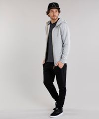 Blusao-Masculino-Basico-em-Moletom-com-Capuz-Manga-Longa-Cinza-Mescla-Claro-8832382-Cinza_Mescla_Claro_3