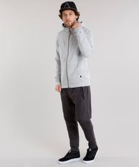 Blusao-Masculino-Basico-em-Moletom-com-Capuz-Manga-Longa-Cinza-Mescla-Claro-8832433-Cinza_Mescla_Claro_3
