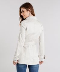 Casaco-Feminino-Trench-Coat-Alongado-Transpassado-com-Botoes-e-Cinto-em-Sarja-Kaki-8886585-Kaki_2