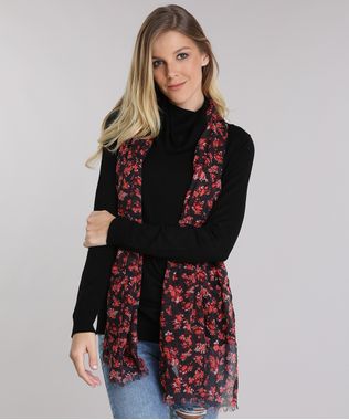Cachecol-Estampado-Floral-Preto-8754609-Preto_1
