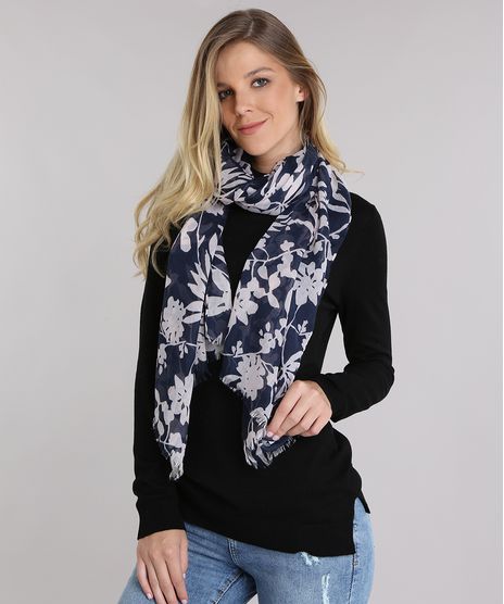 Cachecol-Estampado-Floral-Azul-Marinho-8754615-Azul_Marinho_1