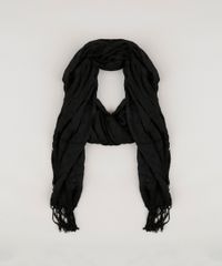 Cachecol-Feminino-Basico-Amplo-com-Franjas-Preto-8754561-Preto_2