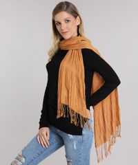 Cachecol-com-Efeito-Amassado-Amarelo-Escuro-8755217-Amarelo_Escuro_1